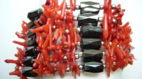 Multi-Task Magnetic Necklace/ Bracelets with Red Bamboo