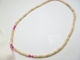 18" Pink & Cream 2-3mm Coco Bead Necklace