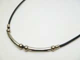 18" Leather Cord with Metal Tube & Lobster Claps DIY Necklace