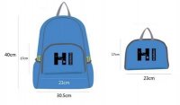 Blue "HI" Hawaii Map printed Back pack Foldable with Zipper