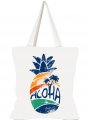 "Aloha" w/ Palm Tree Pineapple Cotton Tote Bag