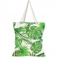 Palm & Mostera Leaf Cotton Tote Bag