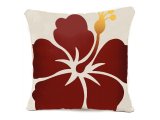 Hawaii Hibiscus Print Cushion Pillow Case 18"x18"(45cm)