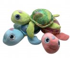 Assorted Color Plush Stuffed Turtle, 36/Box, MOQ-6