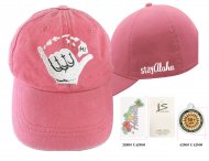 HI Map Shaka-Stay Aloha, Pink Cotton Cap, 6pcs/bag