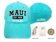 Maui 1959-Stay Aloha, Teal Cotton Cap, 6pcs/bag