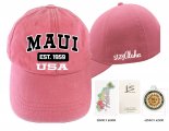 Maui 1959-Stay Aloha, Pink Cotton Cap, 6pcs/bag