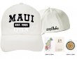 Maui 1959-Stay Aloha, White Cotton Cap, 6pcs/bag