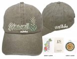 Hawaii Pineapple Aloha-Stay Aloha, Khaki Cotton Cap, 6pcs/bag