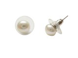 8mm White Fresh Water Pearl-Post Earring