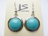 Round Shape Turquoise Dangling Earring
