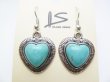 DCI-Heart Shape Turquoise Dangling Earring