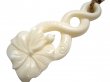 White Bone Twisted w/ Hibiscus Symbol of Eternity State Flower