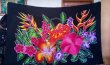 Hand Painted Tropical Flower Sarong