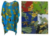 Tropical Flowers & Hummingbird Assorted Color Cover Up Poncho