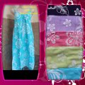 Plumeria & Hibiscus Assorted Color Batik Short Dress
