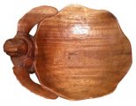 8" Hand Craved Wood Sea Turtle Bowl