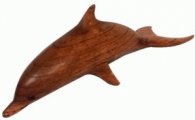 15cm / 6" Hand Craved Wood Dolphin