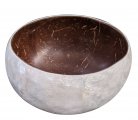 15cm White Abalone Shell Inlay Coconut Resin Bowl