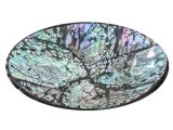 Abalone Shell Inlay Resin Oval Sauce Plate