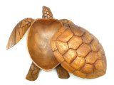 Special Order - 10" Hand Carved Wood turtle bowl with cover