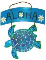 Aloha w/ Dangle Turtle Wood Sign