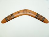 40cm Hawaiian Style Wood Boomerang Painted Aloha & Hawaii