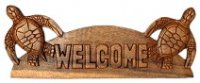 Welcome Turtle Wood Sign