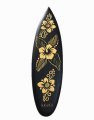 50cm/20" Wood Carved w/ Hibiscus & Hawaii Surfboard