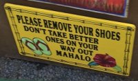 20"X10" Please Remove Your Shose Wood Sign