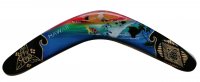 Special Order-40cm Wood Boomerang Airbrush Carved Hawaii Theme