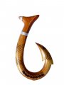 30cm / 12" Tribal Design Burned Wood Fish Hook