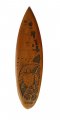 50cm/20" Teakwood Carved Hawaii Island Map Surfboard