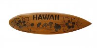 Special Order-50cm TeakwoodCarved "Hawaii" Island Map Surfboard