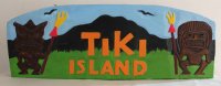 16" Tiki Island w/ Tiki Wood Sign
