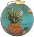 Hand Painted "Hawaii" Pineapple Christmas Ornament