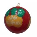 Hand Painted "Hawaii" Pineapple Christmas Ornament (Red)