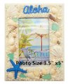 5" Aloha Natural Sea Shell Photo Frame Photo size 3.5"X5"