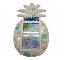 6" Hawaii Natural Sea Shell Resin Pineapple Photo Frame