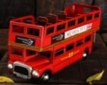 6109, Vintage Open Top London Double Decker Bus Model