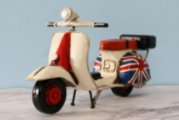 Vespa, Vintage British UK Flag Moped Scooter Collectable Model