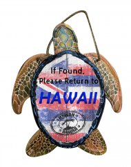 Metal Hawaii Sea Turtle Hang Sign 12"x10"(31x24.5cm)