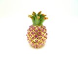 2' Hot Pink Crystal Pineapple jewelry box