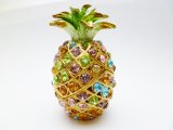 3" Multi-Color Crystal Pineapple Jewelry Box