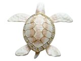 4" White Crystal Turtle Jewelry Box