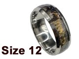 (Size 12) Stainless Abalone Tapper Ring