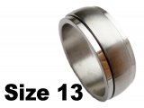 (Size 13) Stainless Steel Spin Spinner Ring