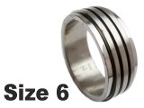 (Size 6) Stainless Steel Spin Spinner Ring