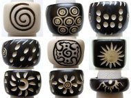 Assorted Size & Design Buffalo Powder Ring Pack of 12