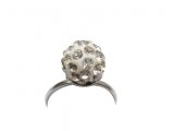 White Crsytal Ring One Size Fit All